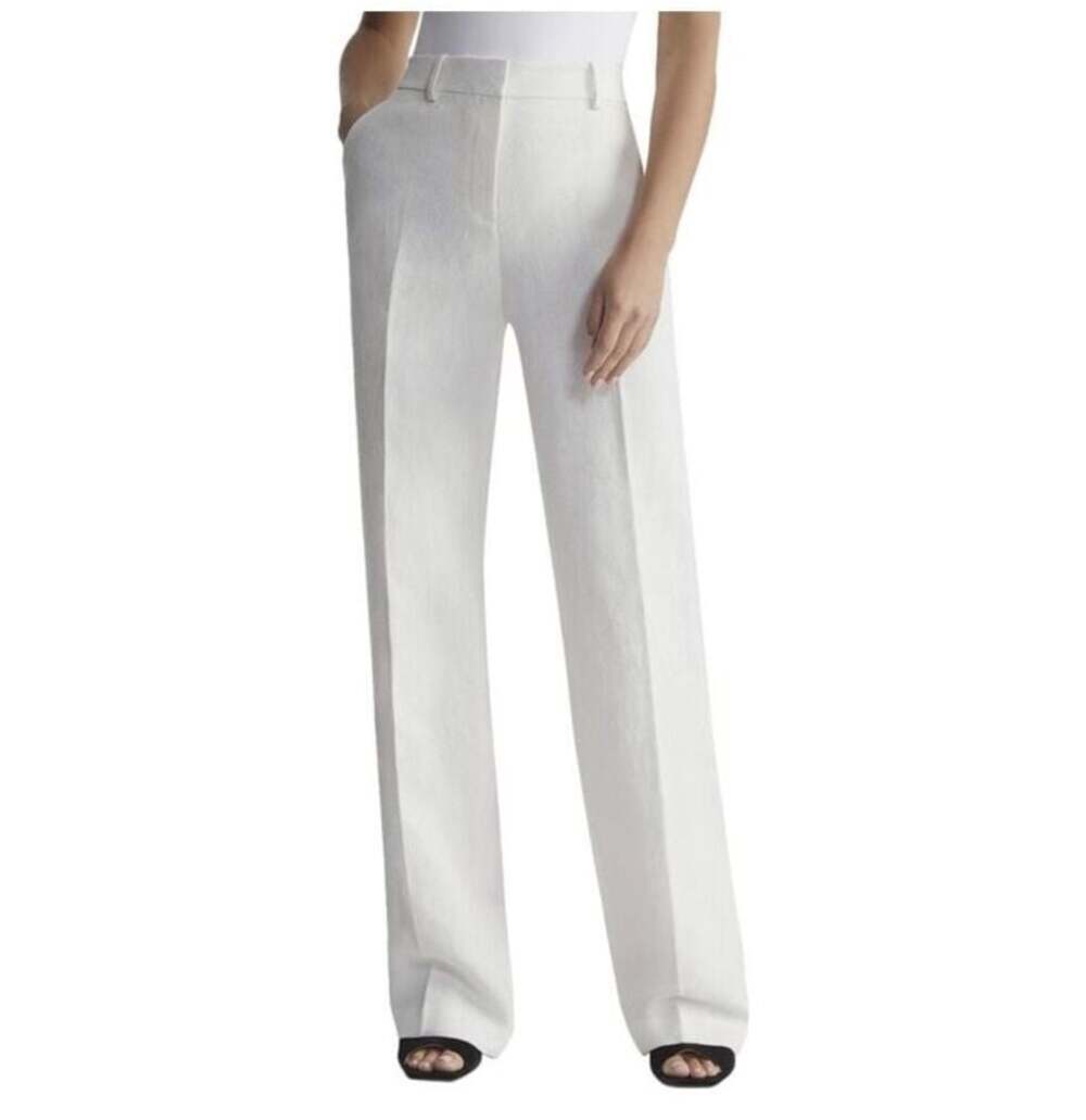 Lafayette 148 New York Gates Linen Straight-Leg Trousers